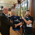 Le zebre del rugby in visita a Beretta