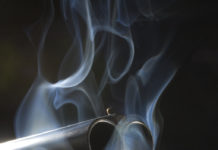 Esplode un colpo di fucile, poi salta giù dal balcone