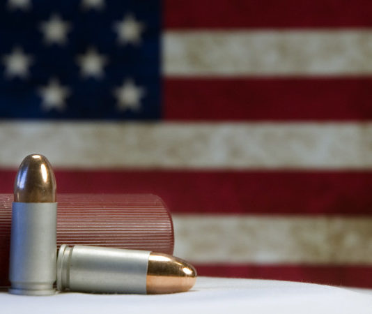 Portare le armi è un diritto Bullets USA flag