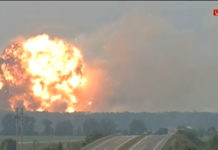 Esploso deposito di armi in Ucraina Deposito armi Ucraina