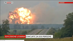 Esploso deposito di armi in Ucraina