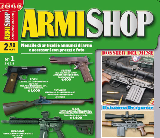 Armi Shop gennaio 2018 vi aspetta in edicola! Armi Shop gennaio 2018