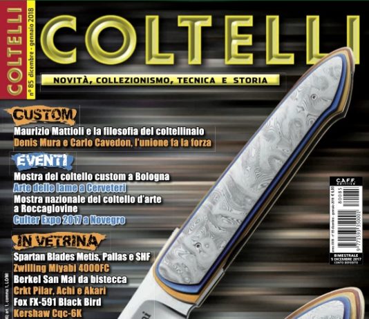 Coltelli, in edicola il numero di dicembre 2017-gennaio 2018 cover Coltelli 86