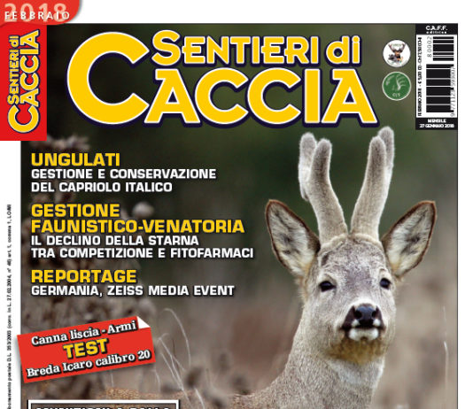 Sentieri di Caccia febbraio 2018 in edicola dal 28 gennaio Sentieri di Caccia febbraio 2018
