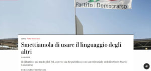 Crisi della sinistra: nel dibattito su Repubblica, Carlo Lucarelli e Marco Raccagna affrontano anche il tema della diffusione delle armi e della legittima difesa.