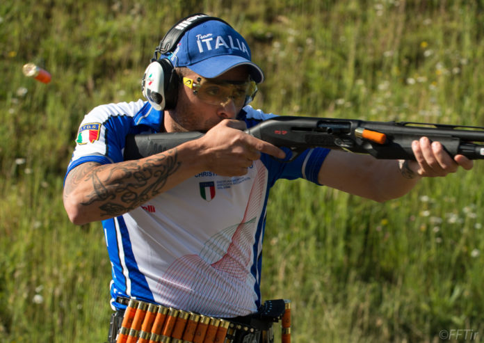 Christian Remonato tiratore Benelli al Campionato del mondo shotgun Ipsc