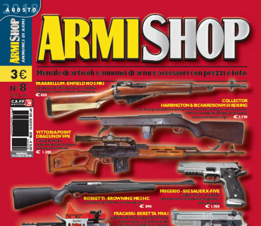 Armi Shop agosto 2018 vi aspetta in edicola! Armi Shop agosto 2018