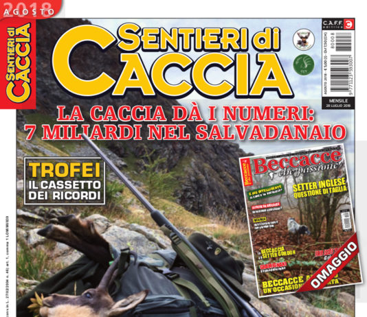 Sentieri di Caccia agosto 2018 in edicola dal 28 luglio Sentieri di Caccia agosto 2018