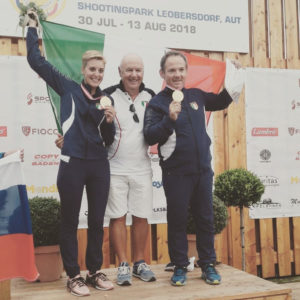 Jessica Rossi e Giovanni Pellielo campioni europei di fossa olimpica mista