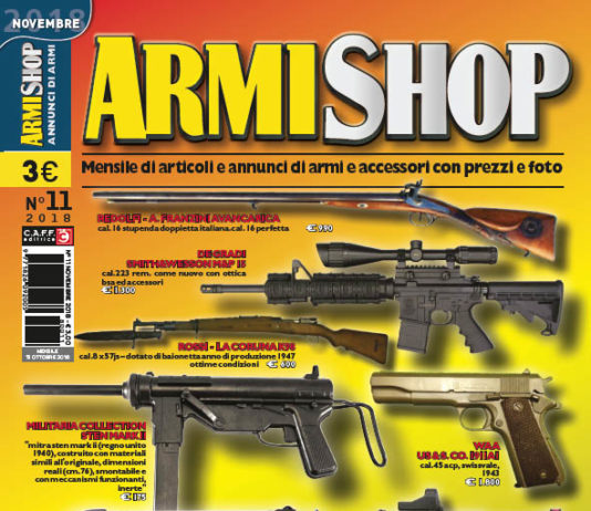 Armi Shop novembre 2018 vi aspetta in edicola! Armi Shop novembre 2018