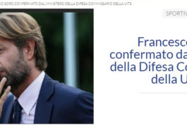 Soro prorogato come commissario dell’Uits Francesco Soro commissario dell'Uits