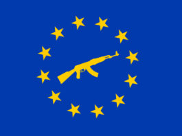 Nuova Direttiva armi: Conarmi organizza due seminari di aggiornamento bandiera europea con fucile automatico: nuova direttiva armi