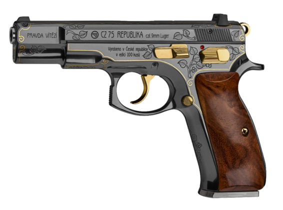 lato sinistro della pistola da collezione cz 75 republika