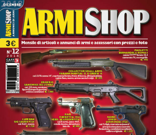 Armi Shop dicembre 2018 vi aspetta in edicola! Armi Shop dicembre 2018