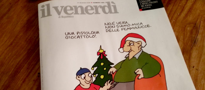 Copertina armi sul venerdì di Repubblica