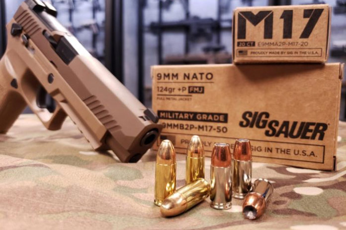 Munizioni per pistola Sig Sauer M17 9 mm +p