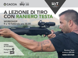 Lezioni di tiro con Raniero Testa a Hit Show A lezione di tiro con Raniero Testa Sky Caccia 235 Hit Show 2019