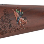 incisione sul calcio della carabina henry usa American Rodeo Tribute Edition