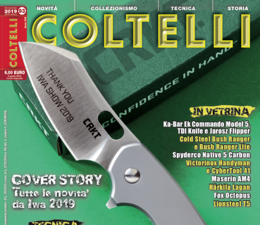 È in edicola il numero 93 aprile-maggio 2019 di Coltelli coltelli 93