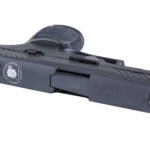 primo piano del carrello della pistola Sig Sauer Nleomf P320 Carry