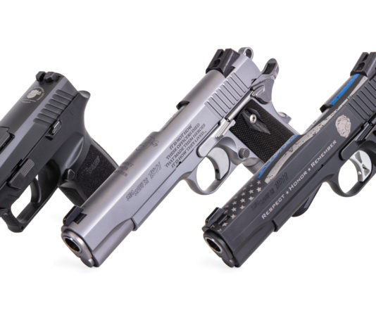 Sig Sauer Nleomf, la triplice pistola commemorativa pistola commemorativa sig sauer nleomf, tre pistole insieme