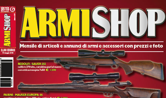 Armi Shop giugno 2019 vi aspetta in edicola! testata ArmiShop Giugno 2019
