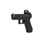 vista di trequarti della pistola compatta crossover glock g45 mos