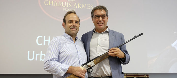 Vincent Chapuis, il produttore di armi francesi, con Bruno Beccaria di Franchi, azienda che ne cura la distribuzione in Italia