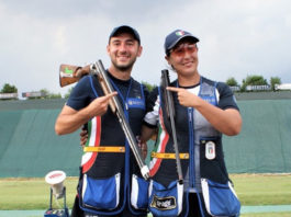 Coppa del Mondo di tiro a volo: l’Italia esulta nello skeet e prende il volo nel medagliere Gabriele Rossetti e Diana Bacosi vincono la medaglia d'oro nella Coppa del Mondo di tiro a volo, specialità skeet mixed team