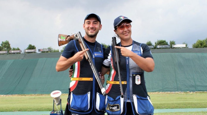 Gabriele Rossetti e Diana Bacosi vincono la medaglia d'oro nella Coppa del Mondo di tiro a volo, specialità skeet mixed team