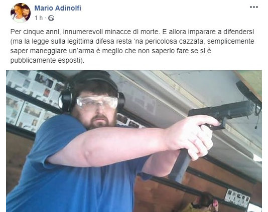 “Imparare a difendersi”, il post di Mario Adinolfi sulle armi Il post di Mario Adinolfi sulle armi
