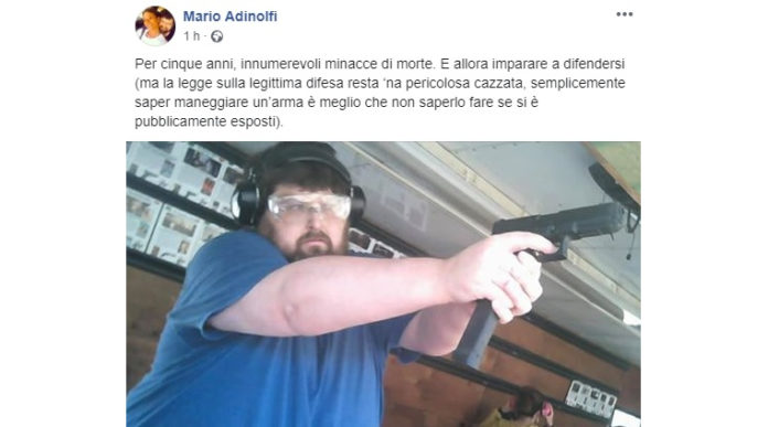 Il post di Mario Adinolfi sulle armi