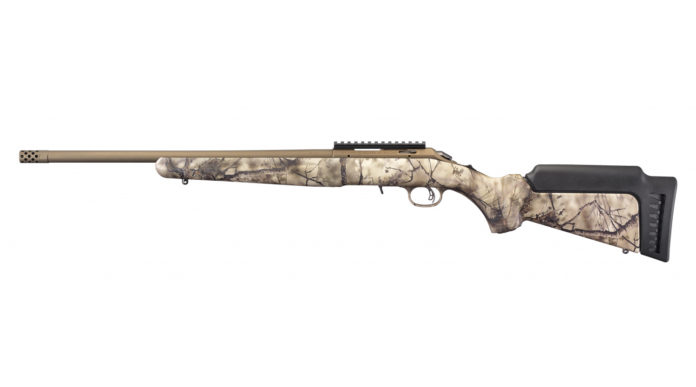 carabina ruger rimfire con calcio camo