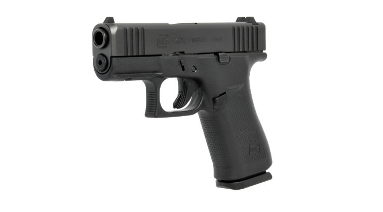 di tre quarti, la pistola glock g43x