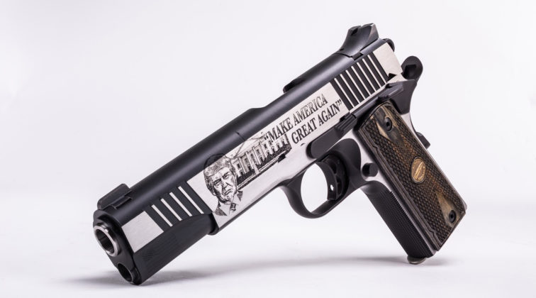 incisioni della pistola Thompson Trump 45 Custom 1911