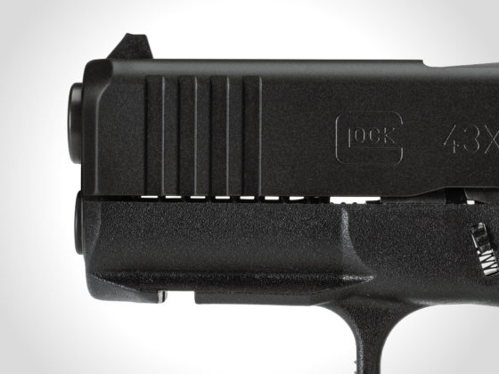 mounting rail slim and front serrations della glock g43x black