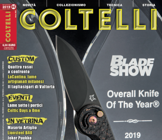 È in edicola il nuovo numero agosto-settembre 2019 di Coltelli! cover Coltelli 95