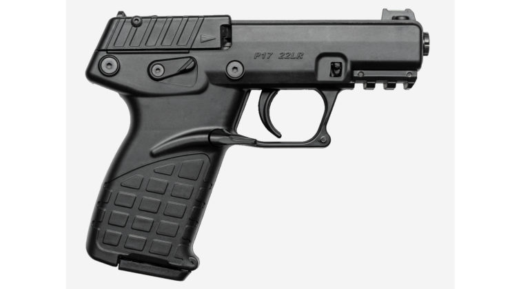 vista laterale della pistola compatta Keltec P17