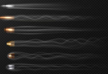 Corso di balistica: ecco date, costi e scadenze corso di balistica: sei proiettili con scia della traiettoria