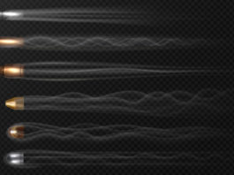 Corso di balistica: ecco date, costi e scadenze corso di balistica: sei proiettili con scia della traiettoria