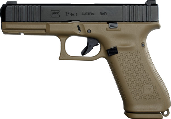 la pistola glock g17 gen5 destinata alle forze armate francesi vista da sinistra