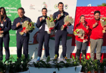 La nazionale italiana di trap esulta ancora La nazionale italiana di trap sul podio 3° Gran premio del Marocco mixed team