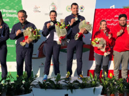 La nazionale italiana di trap esulta ancora La nazionale italiana di trap sul podio 3° Gran premio del Marocco mixed team