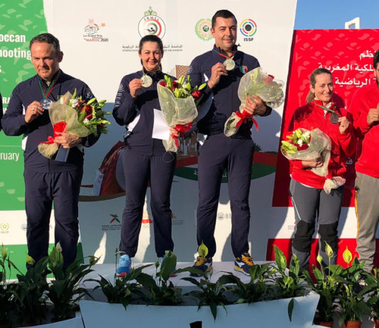 La nazionale italiana di trap esulta ancora La nazionale italiana di trap sul podio 3° Gran premio del Marocco mixed team