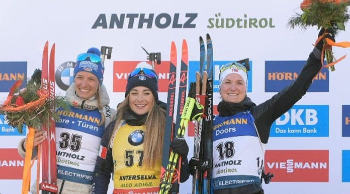 mondiale di biathlon di Dorothea Wierer: podio della gara individuale 2020 insieme a Vanessa Hinz e Marte Olsbu Røiseland
