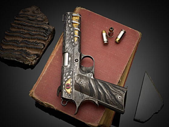 cabot guns dragon fire appoggiata su un libro