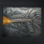 installazione della pistola cabot guns dragon fire su pittura a olio