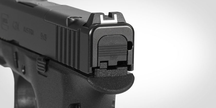 tacca di mira in polimero della glock g43x mos