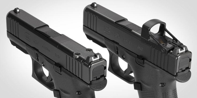 tagli di presa della pistola glock g43x mos