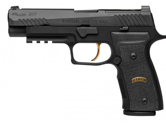 fianco sinistro della pistola custom sig sauer m17 best ranger competition